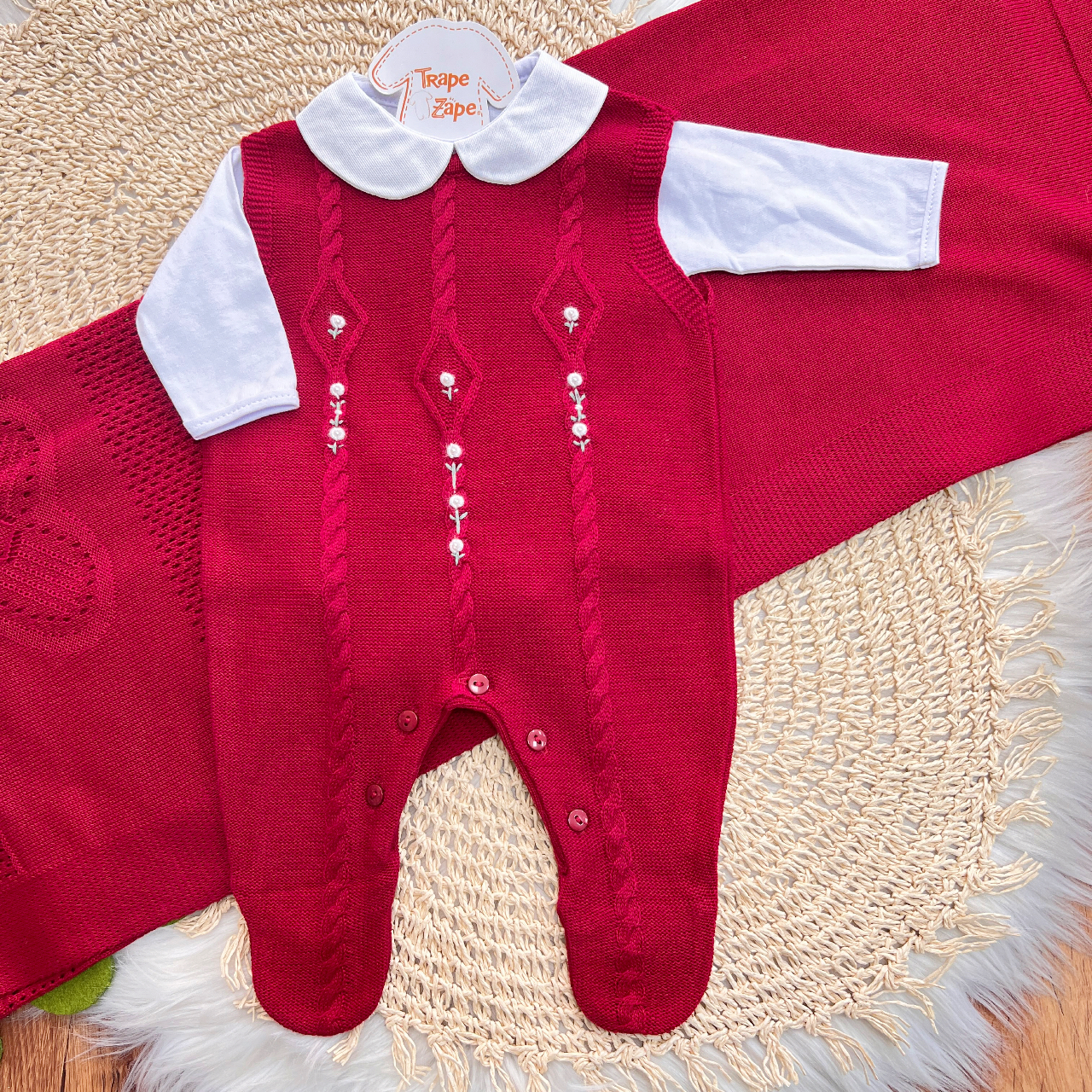 Saída de Maternidade Tiffany - Vermelho